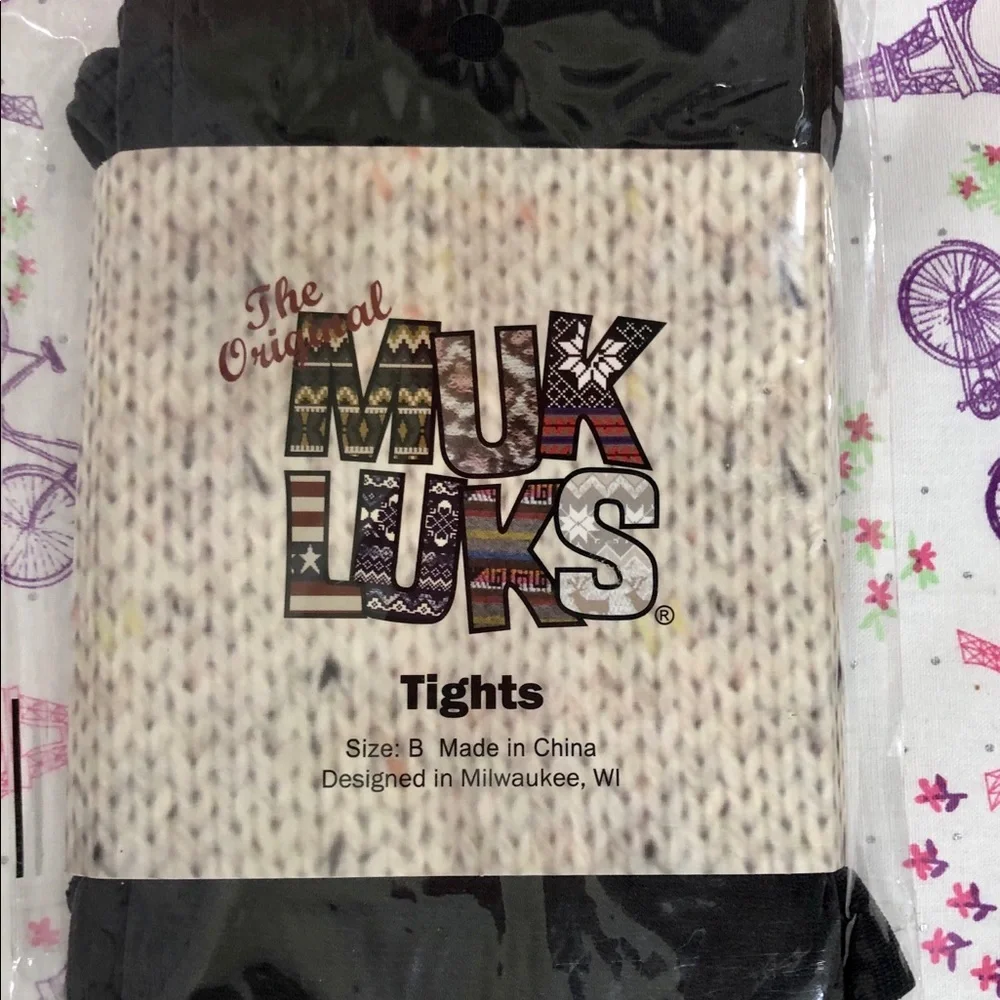 “Muk Luks” Black Tights Medium